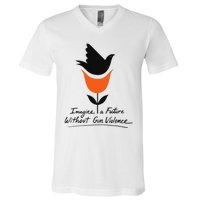 Imagine A Future Without Gun Violence Tee For Gun Control V-Neck T-Shirt