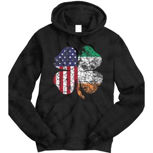 Irish American Flag Ireland Flag ST PATRICKS DAY Gift Lucky Tie Dye Hoodie