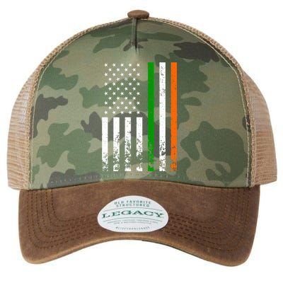 Irish American Flag Ireland Flag St Patricks Day Gift Lucky Funny Gift Legacy Tie Dye Trucker Hat