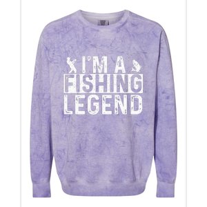 IM A Fishing Legend Fisherman Fish Lover Angling Colorblast Crewneck Sweatshirt