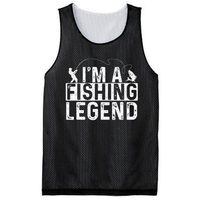 IM A Fishing Legend Fisherman Fish Lover Angling Mesh Reversible Basketball Jersey Tank