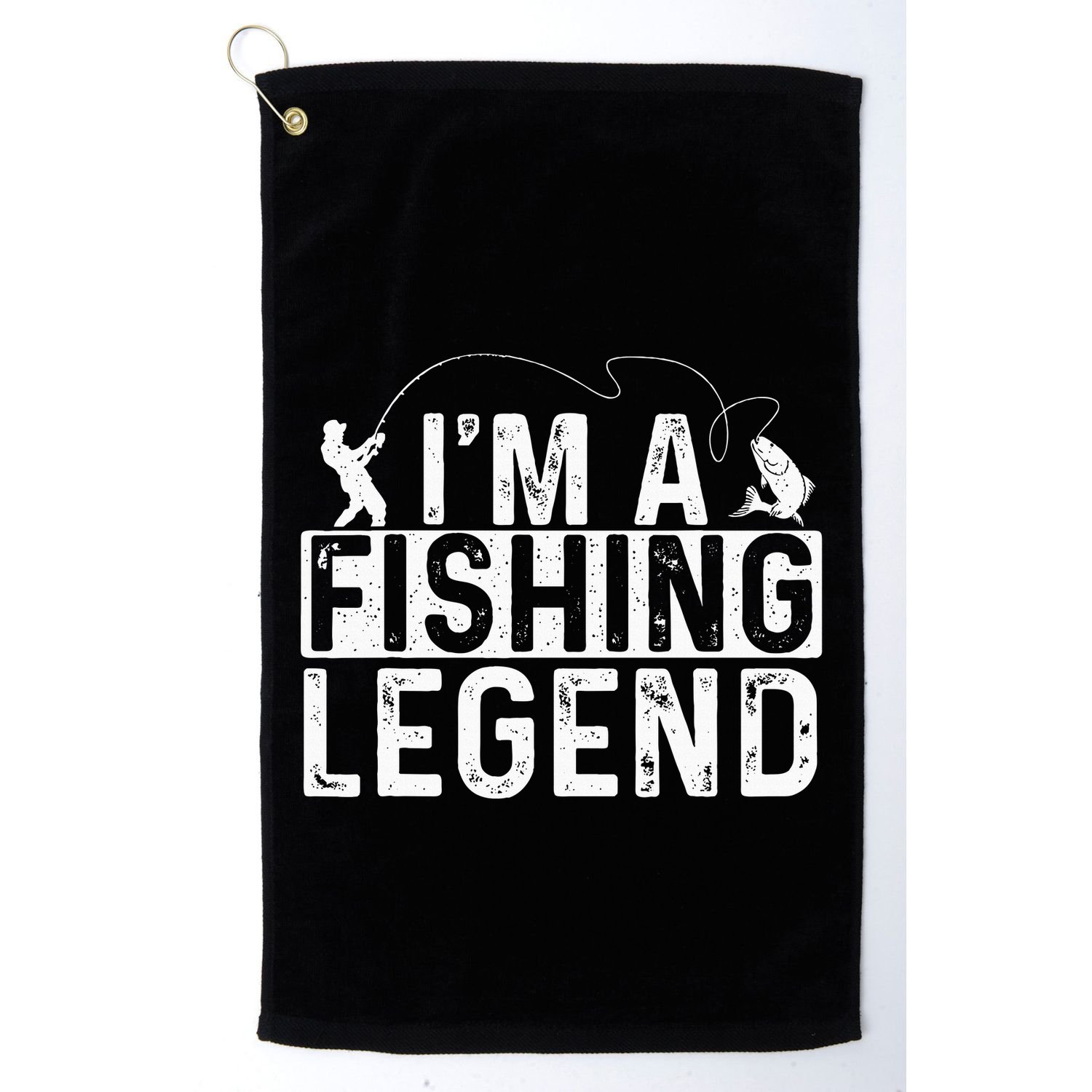 IM A Fishing Legend Fisherman Fish Lover Angling Golf Towel