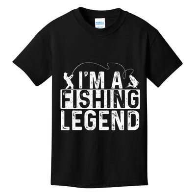 IM A Fishing Legend Fisherman Fish Lover Angling Kids T-Shirt