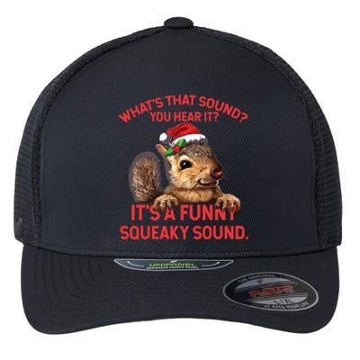 Its A Funny Squeaky Sound Christmas Squirrel Flexfit Unipanel Trucker Cap