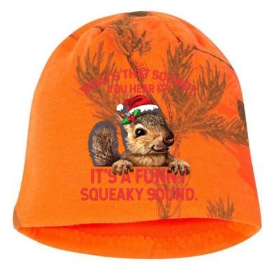 Its A Funny Squeaky Sound Christmas Squirrel Kati - Camo Knit Beanie