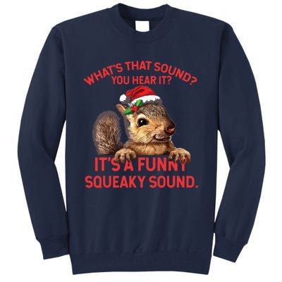 Its A Funny Squeaky Sound Christmas Squirrel Tall Sweatshirt