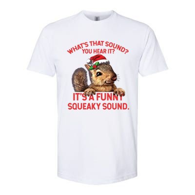 Its A Funny Squeaky Sound Christmas Squirrel Softstyle CVC T-Shirt