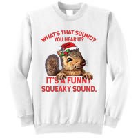 Its A Funny Squeaky Sound Christmas Squirrel Sweatshirt