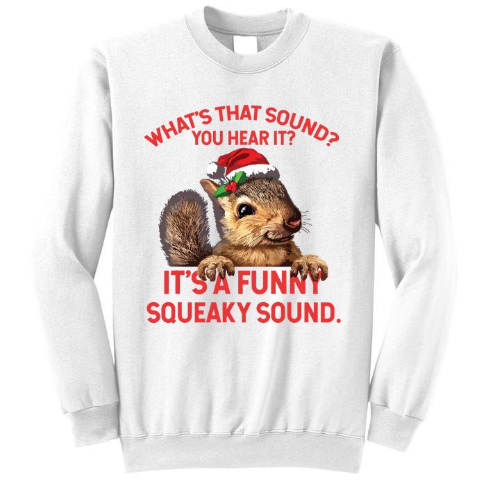 Its A Funny Squeaky Sound Christmas Squirrel Sweatshirt