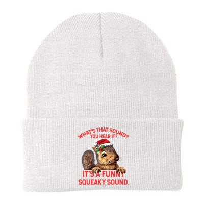 Its A Funny Squeaky Sound Christmas Squirrel Knit Cap Winter Beanie