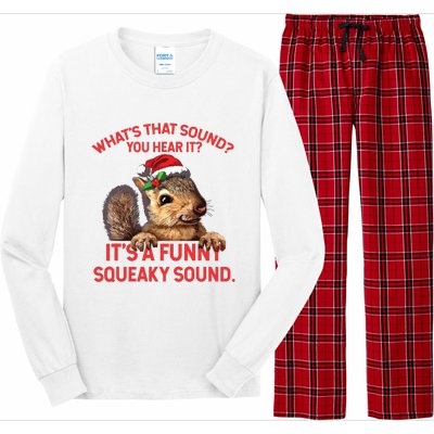 Its A Funny Squeaky Sound Christmas Squirrel Long Sleeve Pajama Set