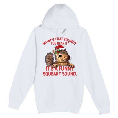 Its A Funny Squeaky Sound Christmas Squirrel Premium Pullover Hoodie