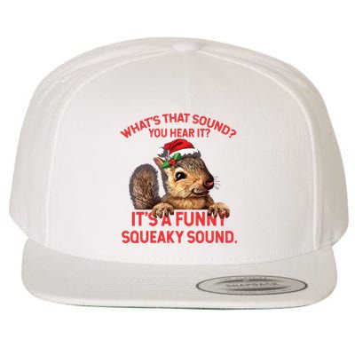 Its A Funny Squeaky Sound Christmas Squirrel Wool Snapback Cap