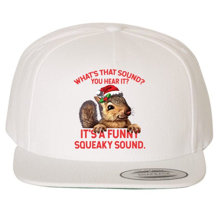 Its A Funny Squeaky Sound Christmas Squirrel Wool Snapback Cap