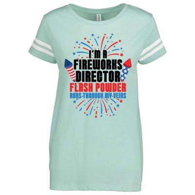 Im A Fireworks Director Power 4th Of July Meaningful Gift Enza Ladies Jersey Football T-Shirt