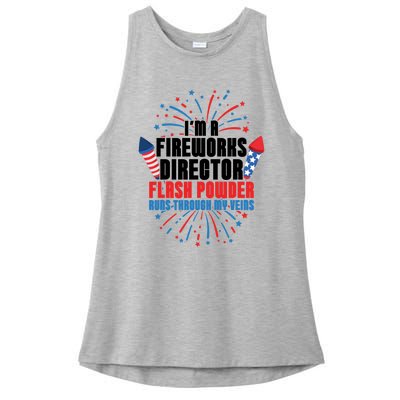 Im A Fireworks Director Power 4th Of July Meaningful Gift Ladies PosiCharge Tri-Blend Wicking Tank