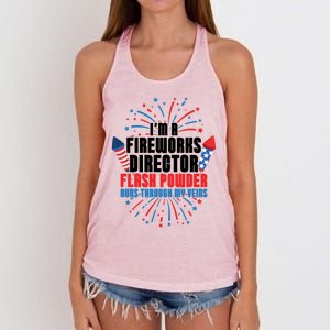 Im A Fireworks Director Power 4th Of July Meaningful Gift Women's Knotted Racerback Tank