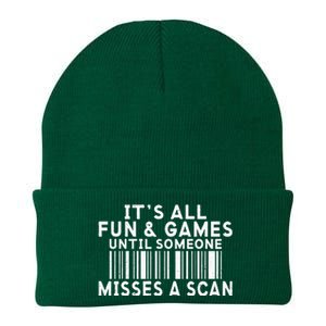 Its All Fun And Games Until Someone Misses A Scan Postal Knit Cap Winter Beanie