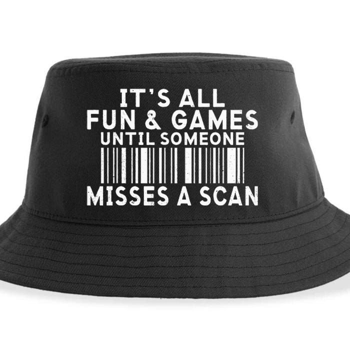 Its All Fun And Games Until Someone Misses A Scan Postal Sustainable Bucket Hat