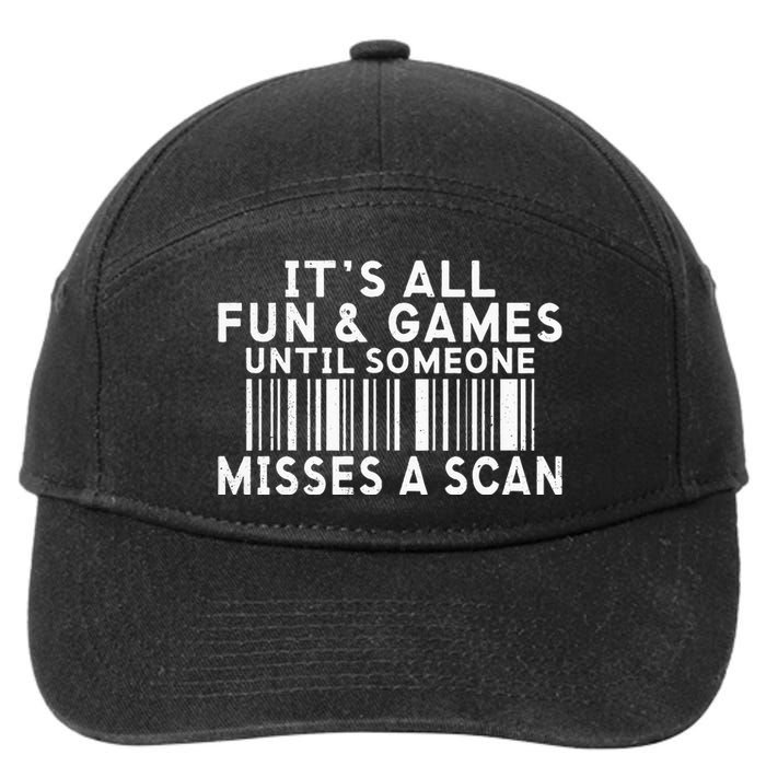 Its All Fun And Games Until Someone Misses A Scan Postal 7-Panel Snapback Hat