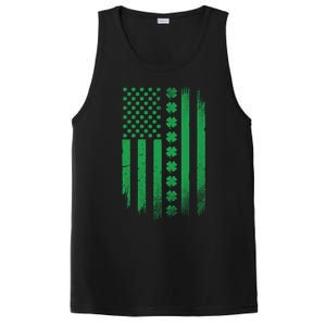 Irish American Flag Patrick's Day Patriotic Shamrock Flag Gift PosiCharge Competitor Tank