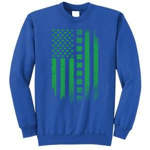 Irish American Flag Patrick's Day Patriotic Shamrock Flag Gift Sweatshirt