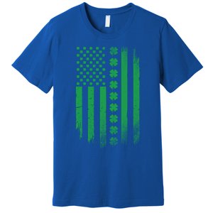 Irish American Flag Patrick's Day Patriotic Shamrock Flag Gift Premium T-Shirt