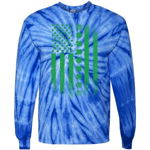 Irish American Flag Patrick's Day Patriotic Shamrock Flag Gift Tie-Dye Long Sleeve Shirt