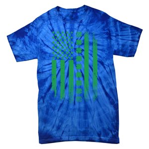 Irish American Flag Patrick's Day Patriotic Shamrock Flag Gift Tie-Dye T-Shirt