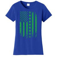 Irish American Flag Patrick's Day Patriotic Shamrock Flag Gift Women's T-Shirt