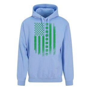 Irish American Flag Patrick's Day Patriotic Shamrock Flag Gift Unisex Surf Hoodie