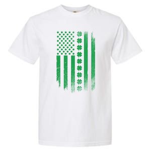 Irish American Flag Patrick's Day Patriotic Shamrock Flag Gift Garment-Dyed Heavyweight T-Shirt