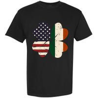 Irish American Flag Shamrock Garment-Dyed Heavyweight T-Shirt