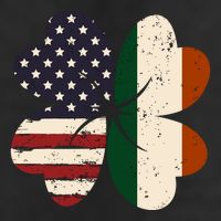 Irish American Flag Shamrock Garment-Dyed Heavyweight T-Shirt