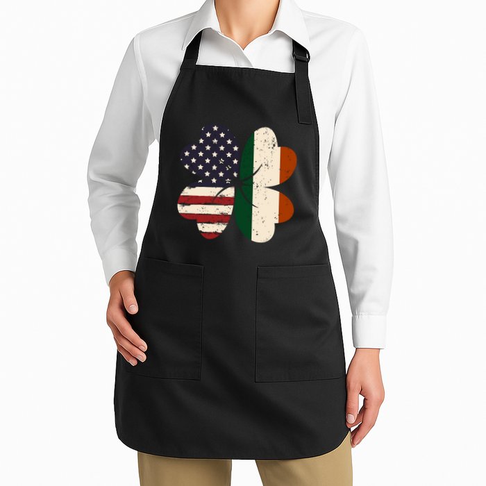 Irish American Flag Shamrock Apron