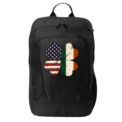 Irish American Flag Shamrock City Backpack