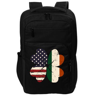 Irish American Flag Shamrock Impact Tech Backpack