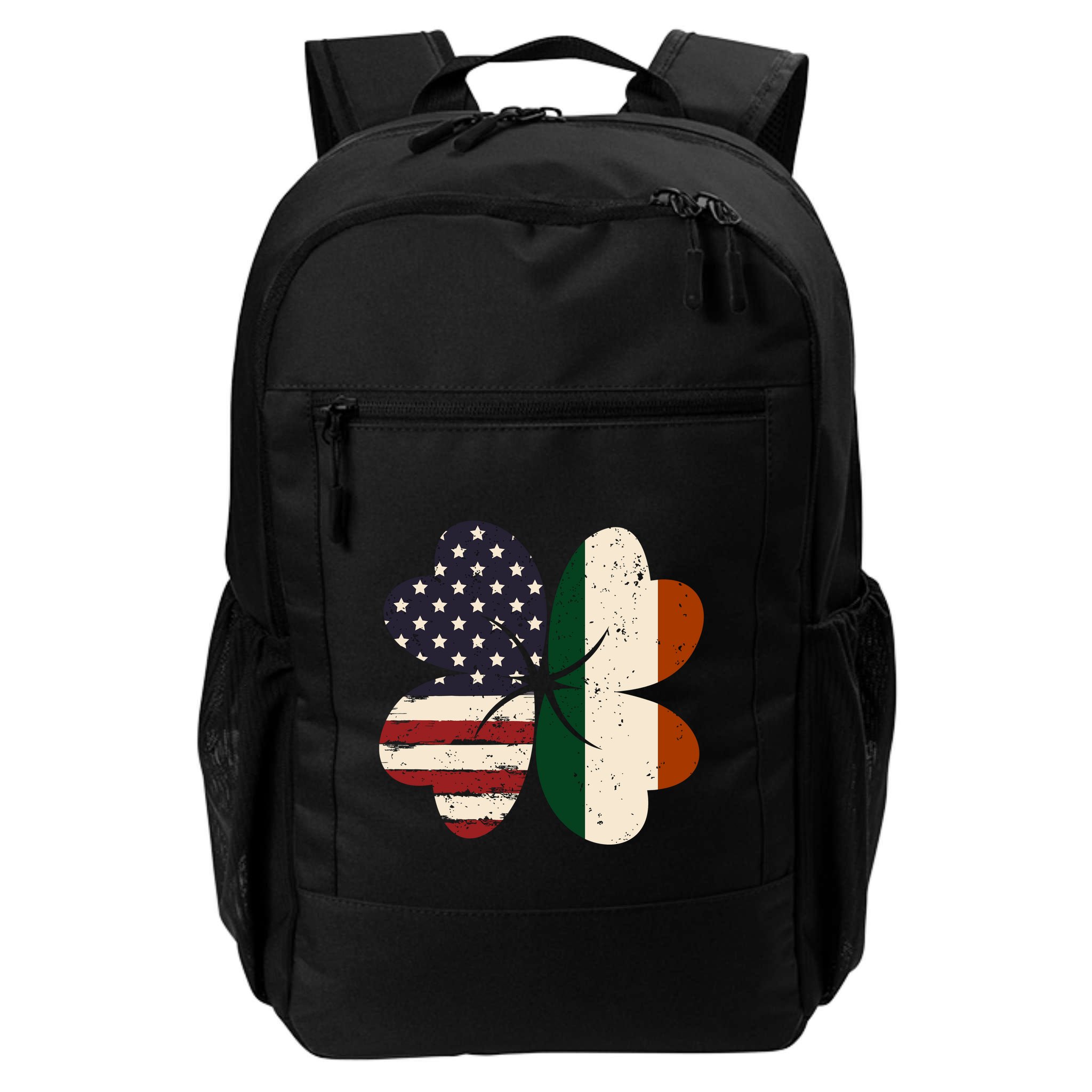 Irish American Flag Shamrock Backpack