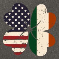 Irish American Flag Shamrock Cotton Canvas Backpack