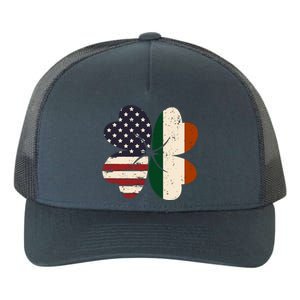 Irish American Flag Shamrock Yupoong Adult 5-Panel Trucker Hat