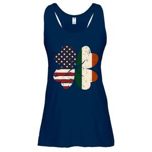 Irish American Flag Shamrock Ladies Essential Flowy Tank