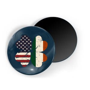 Irish American Flag Shamrock Magnet