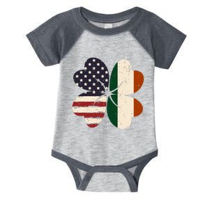 Irish American Flag Shamrock Infant Baby Jersey Bodysuit