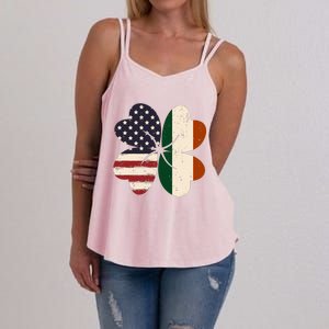 Irish American Flag Shamrock Women's Strappy Tank