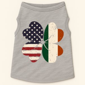 Irish American Flag Shamrock Doggie Tank