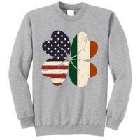 Irish American Flag Shamrock Sweatshirt