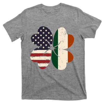 Irish American Flag Shamrock T-Shirt