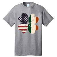 Irish American Flag Shamrock Tall T-Shirt