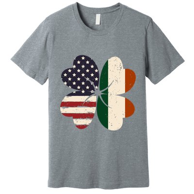Irish American Flag Shamrock Premium T-Shirt