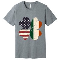 Irish American Flag Shamrock Premium T-Shirt